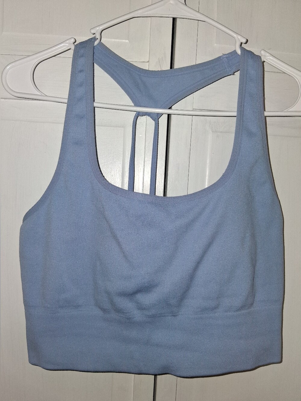 JoyLab Light Blue Ribbed Racerback Sports Bra